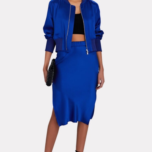 NWT intermix silk bias skirt